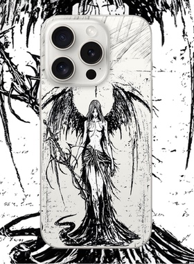 堕落天使适用于苹果17PROMAX透明手机壳硅胶简约iPhone16PROMAX情侣15PRO小众14VIVOOPPO13个性12华为小米