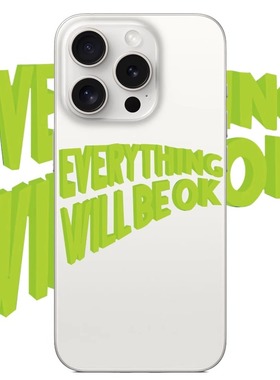 绿色英文适用于苹果17PROMAX透明手机壳硅胶简约iPhone16PROMAX情侣15PRO小众14VIVOOPPO13个性12华为小米