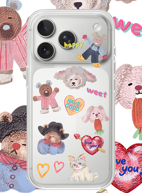 牛仔兔子适用于苹果17PROMAX透明手机壳硅胶可爱iPhone16PROMAX情侣15PRO卡通14VIVOOPPO13动漫12华为小米