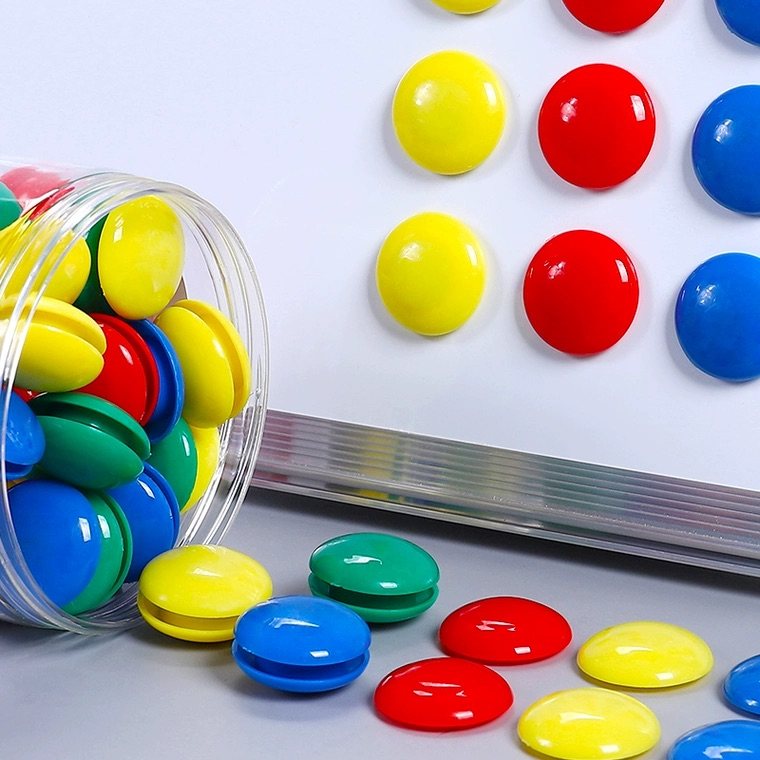 圆形彩色磁粒黑板贴小磁扣强磁白板磁铁吸铁石吸磁贴磁力扣磁钉