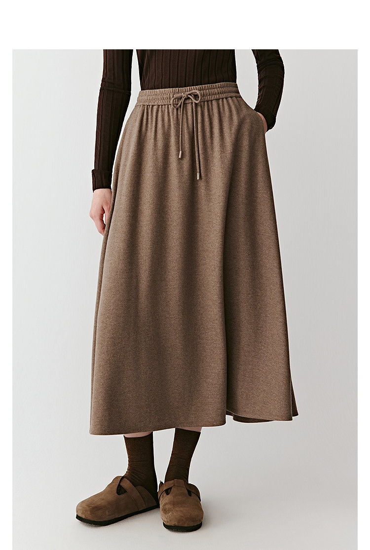 小禾 新款羊毛牦牛混纺不染色系列针织半身裙