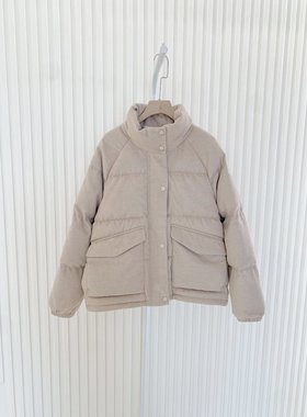 小禾同源hug丝驼绒短款面包羽绒服