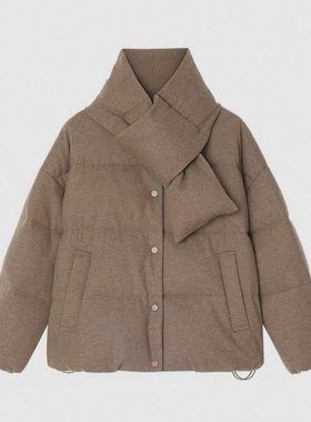 小禾同源 hug羽绒服新款羊毛牦牛绒可拆卸羽绒服