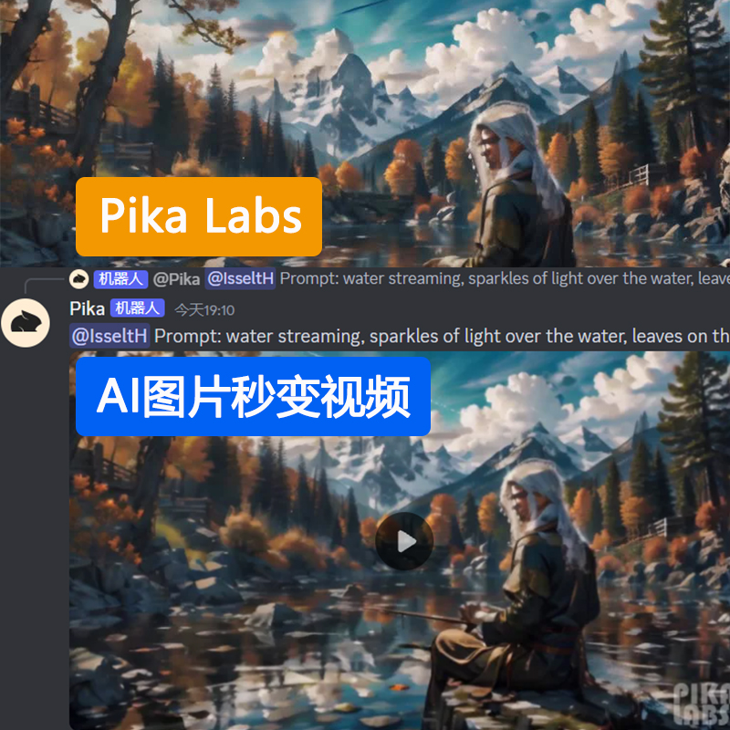 Pika Labs图片转视频pikalabs免费AI软件视频账号教程