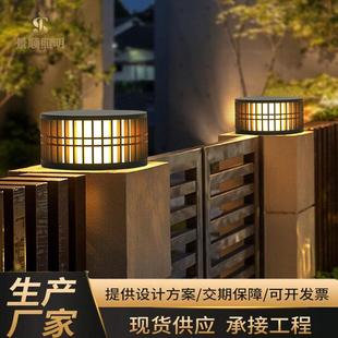 跨境网红柱头灯户外防水庭院灯别墅新中式景观灯大门柱子灯