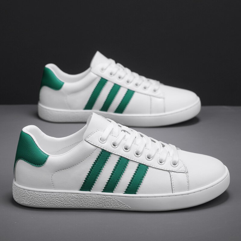 运￴动&shy;三⁠叶￴草&shy;y3klz新款运动休闲板鞋男秋冬季真皮软底