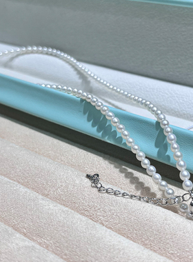 天然淡水珍珠项链极强光baby小米珠颈链基本无暇女轻奢小众锁骨链