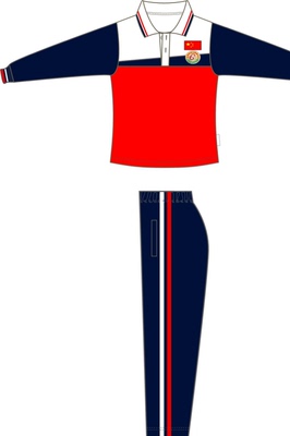 春秋季长袖T恤套装涤盖棉校服