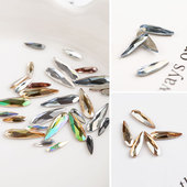 施华洛世奇元 美甲大咖指甲装 饰钻网红同款 素长形水滴平底钻