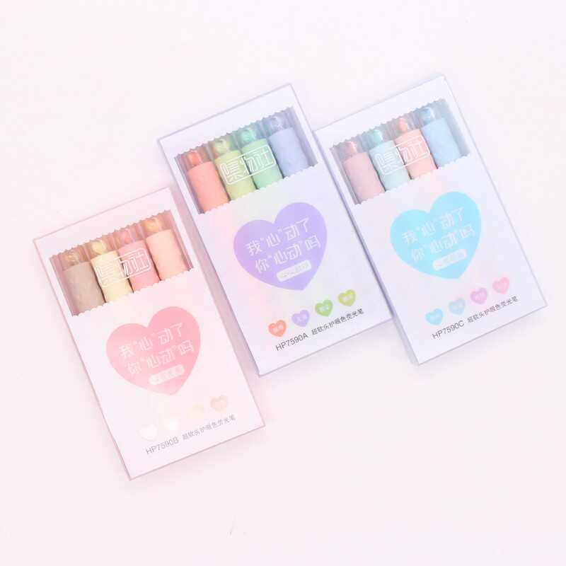 集物社软头荧光笔护眼淡色温和心动学生笔记注释复习手账涂鸦绘画,文具电教/文化用品/商务用品,荧光笔,淘宝优惠券,粉丝福利购,淘宝优惠卷