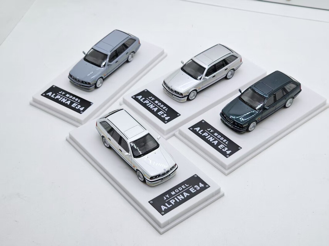 匠艺 1:64宝马E34旅行车touring alpina合金汽车模型收藏玩具摆件