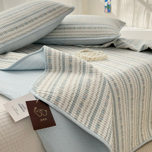 纯棉床盖双面全棉三件套