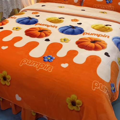 2025新款牛奶绒四件套加厚保暖