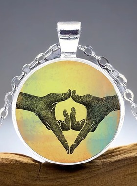 印度瑜伽Yoni Mudra子宫手印女性创造力护身符吊坠2.5cm