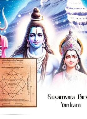 印度Swayamvara Parvati 帕尔瓦蒂3英寸铜片Yantra扬特拉婚姻爱情