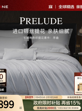 MINE/寐100支长绒棉色织提花高级床单床笠高级纯棉四件套 序曲