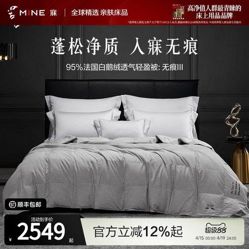寐法国进口95白鹅绒被