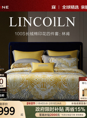 MINE/寐100%新疆长绒棉四件套100支纯棉套件春秋冬轻奢床单 林肯