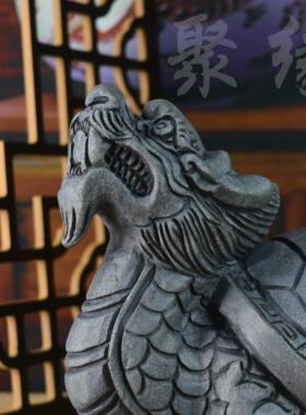 石雕青石龙龟乌龟摆件一