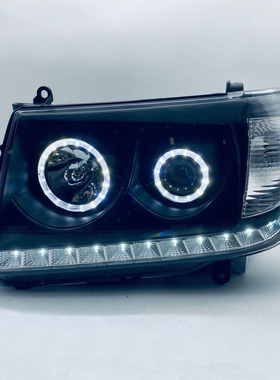 丰田陆地巡洋舰4700天使眼大灯LC100双光透镜氙气4500流水LED日行