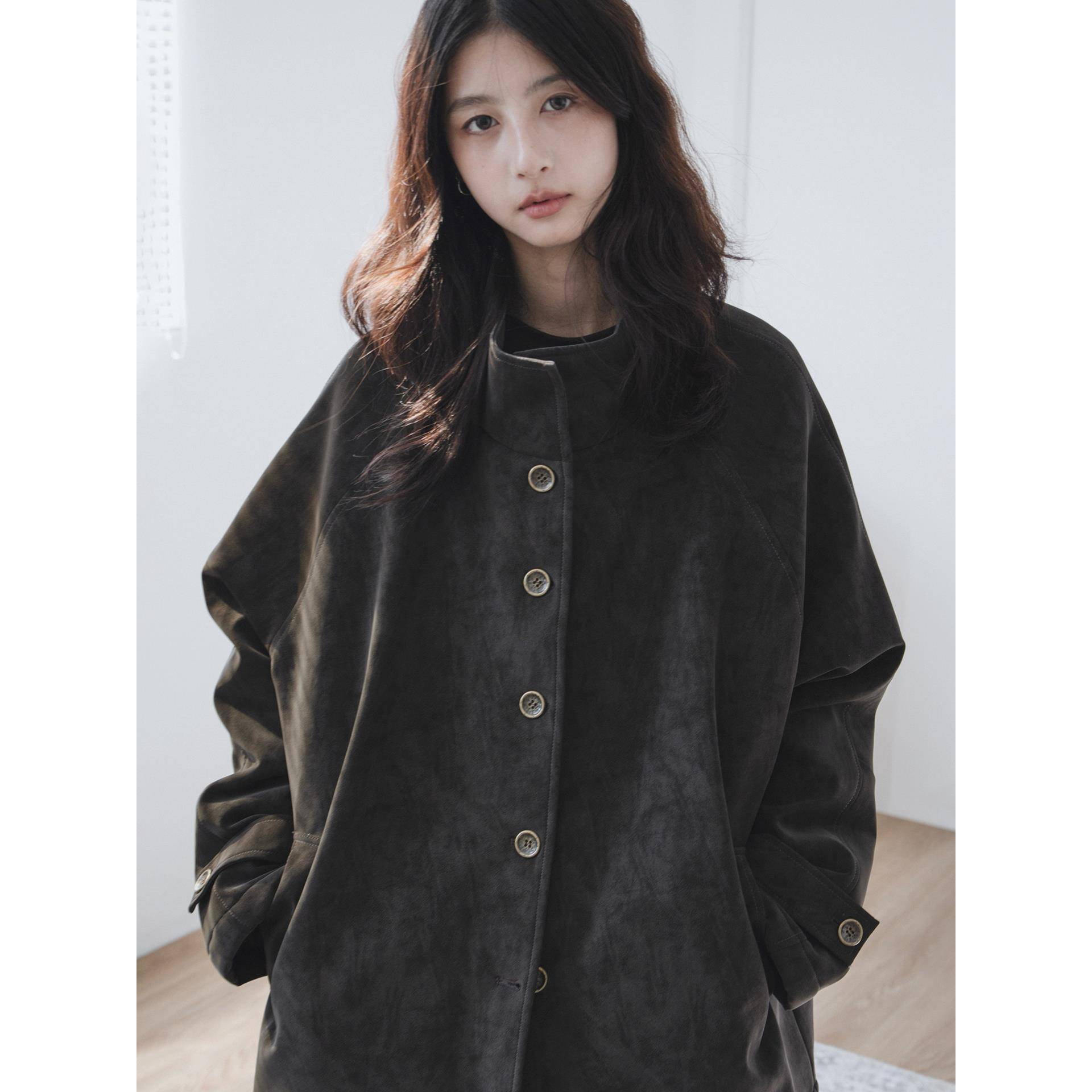 自带气场 超显贵皮棉服 2000G夹棉一件过冬 冬季立领pu皮衣外套女