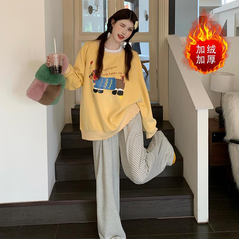 几集秋~大码女装秋冬新款加绒显瘦插肩袖百搭上衣卫衣