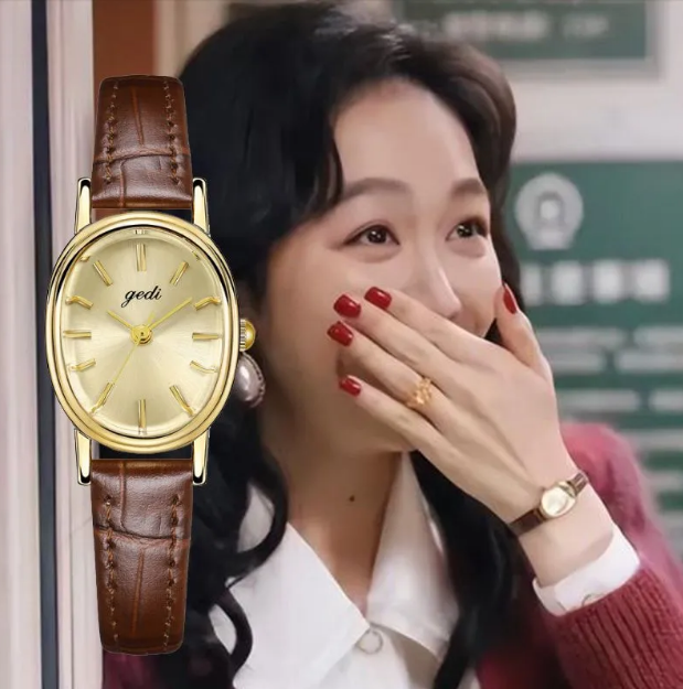 姚玉玲同款手表女复古小金表