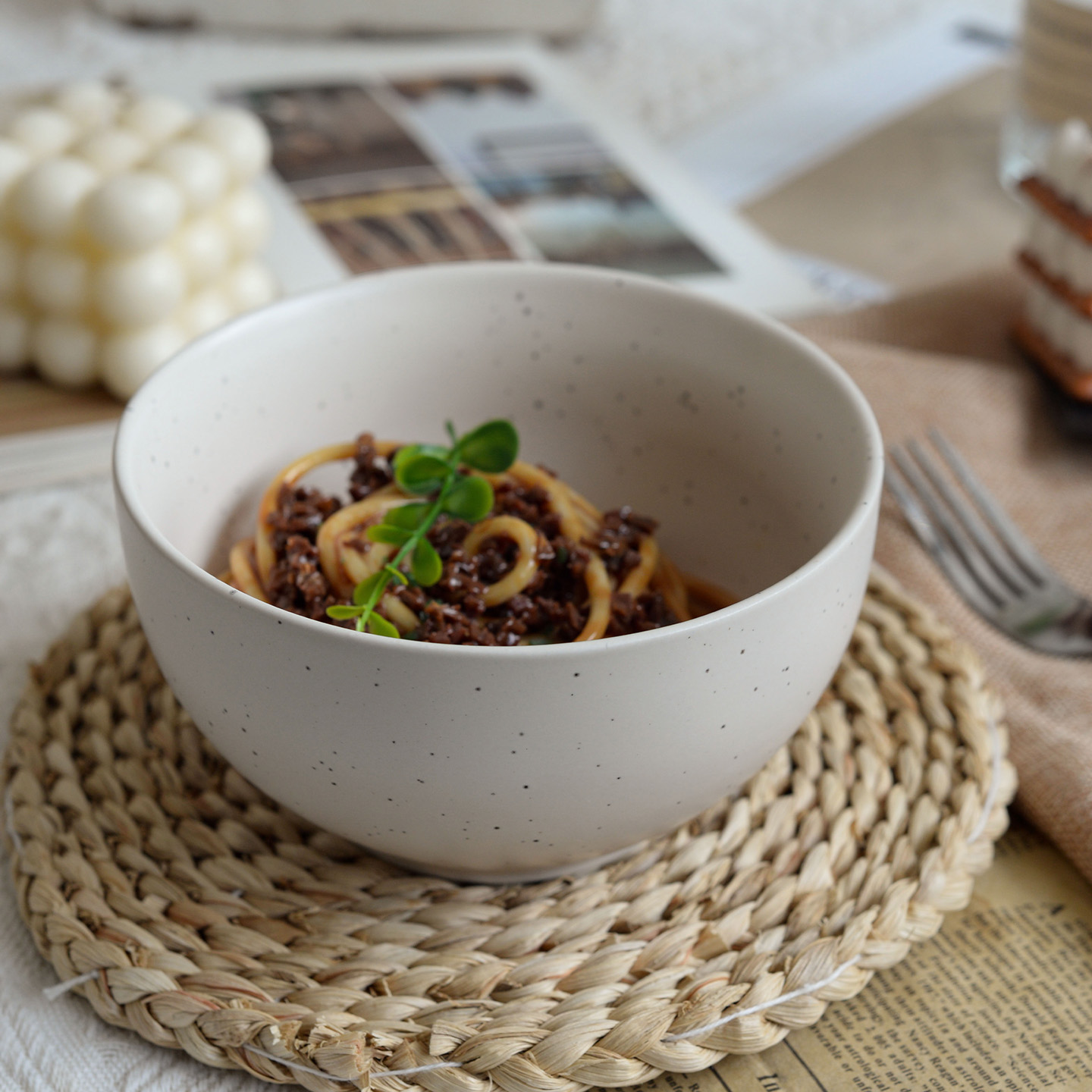 简约大饭碗陶瓷面碗麻点家用汤碗