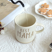 MAMA 手绘字母马克杯陶瓷水杯子办公室家用创意可爱早餐咖啡杯