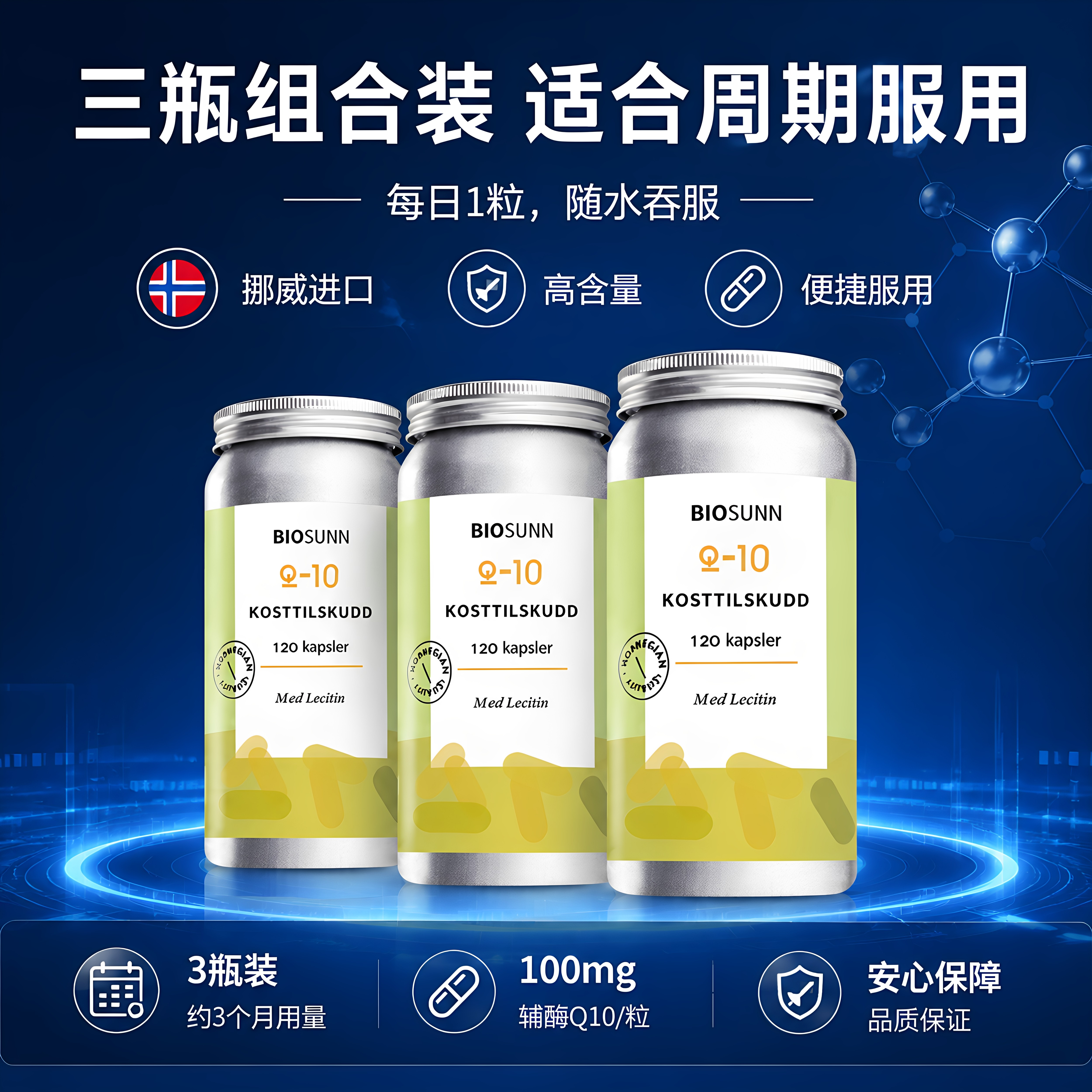 挪威碧欧森Biosunn辅酶卵磷脂