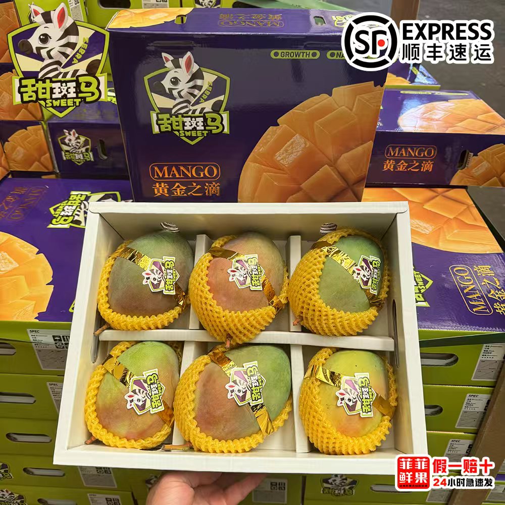 joff蜜流芒凯特王妃凯特芒果大芒果彩虹芒太阳芒5~6颗约5斤礼盒装