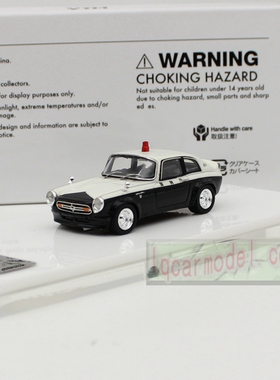 1:64 YTM HONDA本田S800 白黑色警视厅 树脂汽车模型