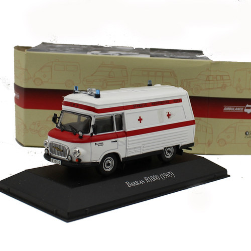1/43 ATLAS巴尔卡斯Barkas B1000 1965 救护车合金汽车模型瑕疵车