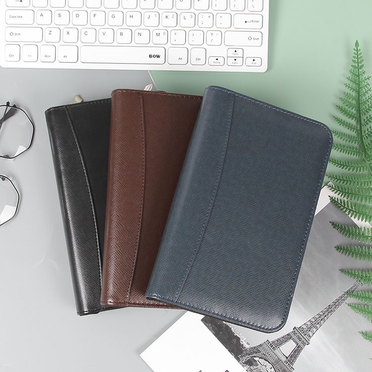 新款拉链包商务办公笔记本文具内置计算机记事本多功能带拉链工作