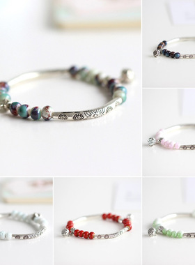 年轮 手工创意陶瓷森系手链女民族风文艺小清新学生时尚手串饰品