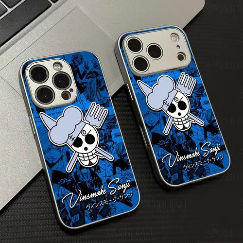 山治海贼磁吸磨砂黑框电镀玻璃手机壳适用苹果iphone17promax华为NOVA7PRO荣耀500PRO小米15ULTRAVIVOS15PRO
