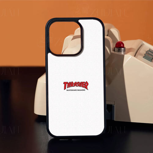 Thrasher滑板标磁吸磨砂黑框电镀玻璃手机壳适用苹果iphone17promax华为VIVOX200SOPPORENO6PROPLUSIQOO15红