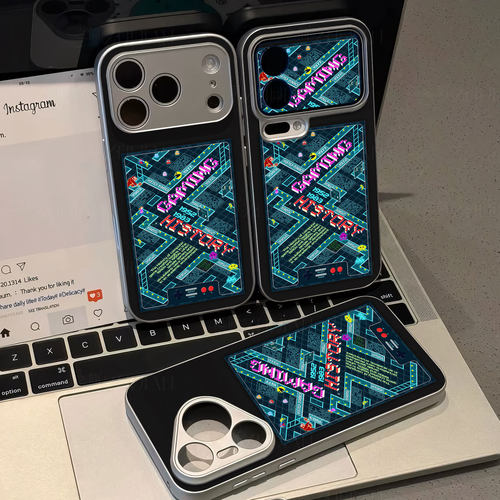 游戏历史图谱磁吸磨砂黑框电镀玻璃手机壳适用苹果iphone17promax华为红米NOTE12PROPLUSVIVOS15ENOVA9SE荣耀