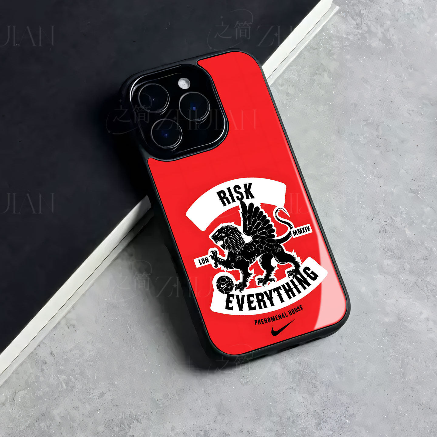 耐克足球狮鹫磁吸磨砂黑框电镀玻璃手机壳适用苹果iphone17promax华为荣耀MAGIC6PROVIVOX80PRONOVA8SEMATE30