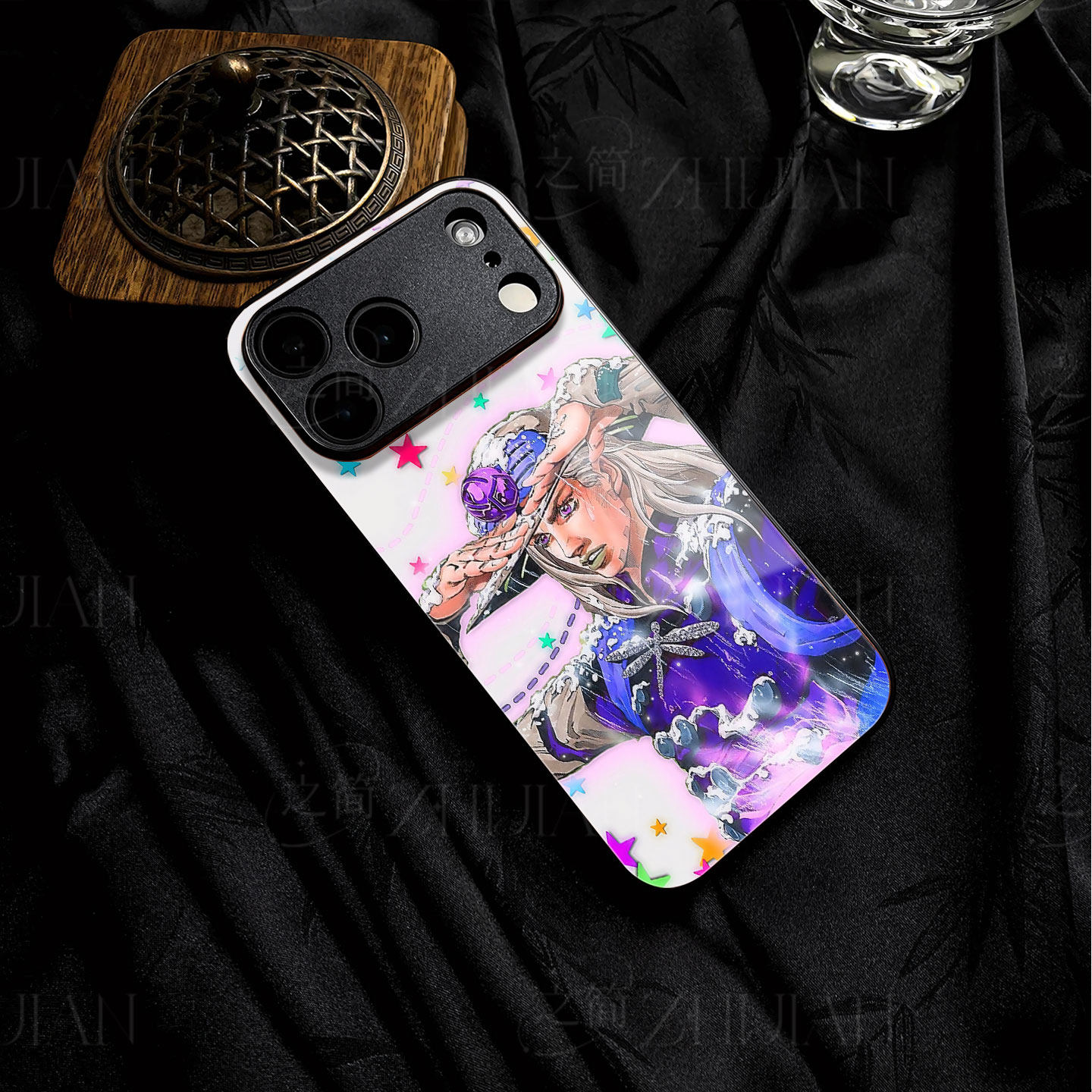JOJO杰洛磁吸磨砂黑框玻璃手机壳适用苹果iphone17promax华为OPPOK13TURBOPRO小米17PROMAXOPPOA6PROP80ULTRA