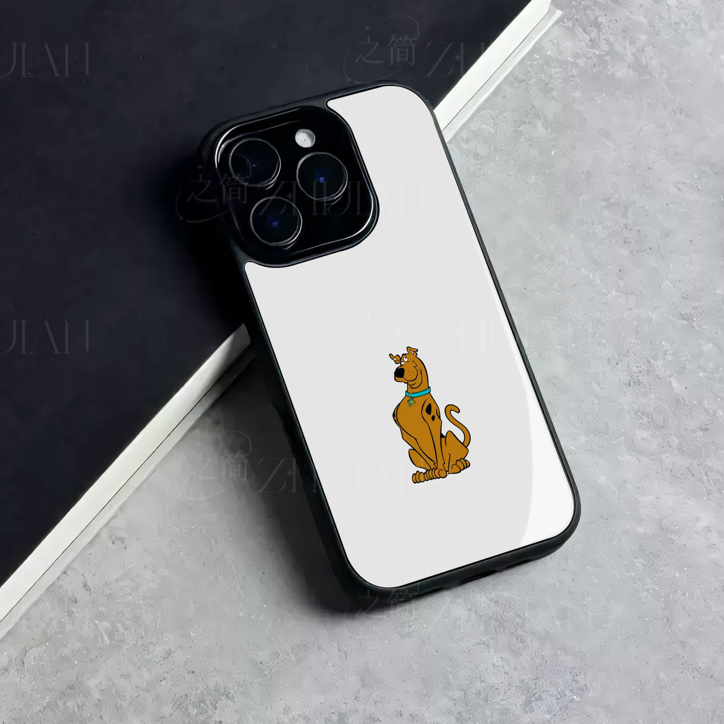 史酷比卡通狗磁吸磨砂黑框电镀玻璃手机壳适用苹果iphone17promax华为NOVA14ULTRAVIVOX300S荣耀MAGIC5PROIQO