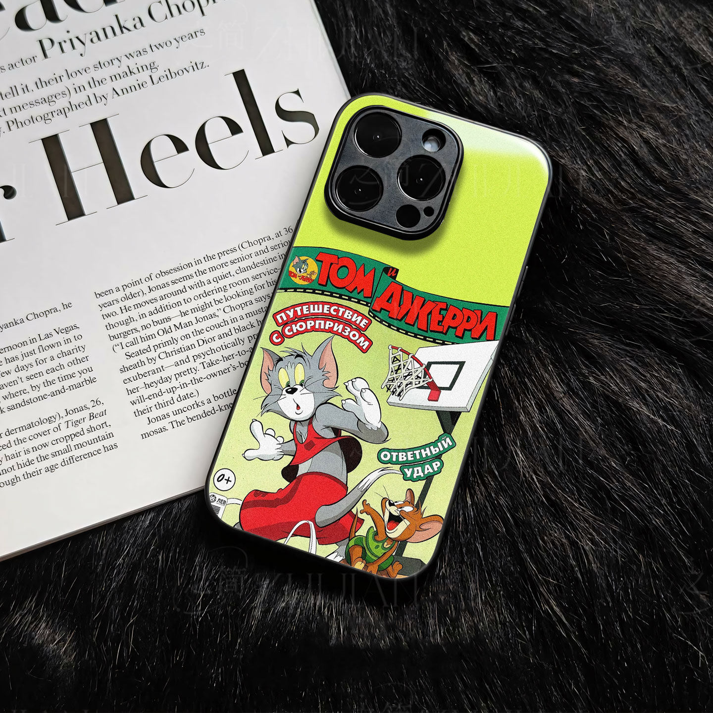 猫和老鼠篮球磁吸磨砂黑框电镀玻璃手机壳适用苹果iphone17promax华为OPPORENO15PROVIVOX60PRO荣耀80PRO荣耀