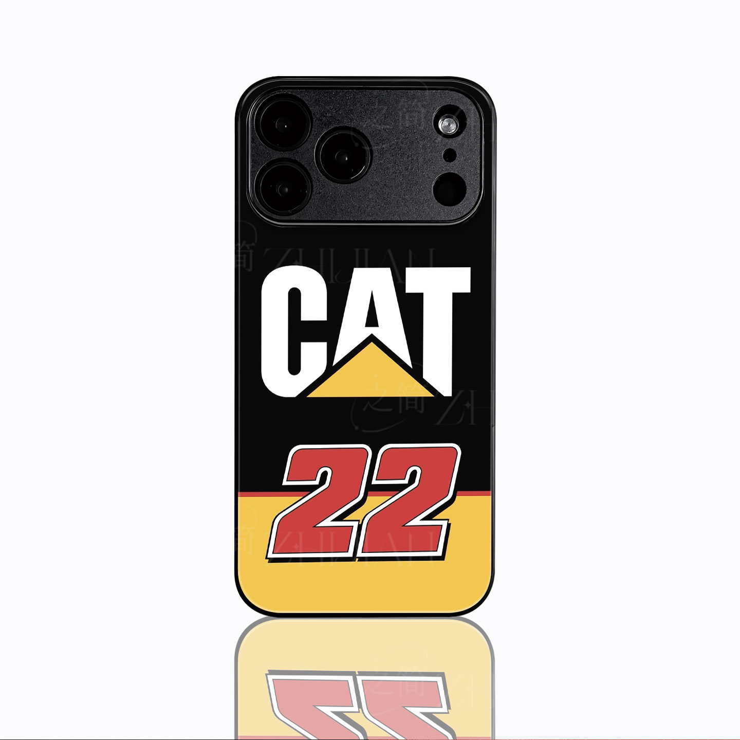 CAT22品牌标识磁吸磨砂黑框电镀玻璃手机壳适用苹果iphone17promax华为VIVOS19PROIQOONEO10PROPLUSNOVA7SEVI