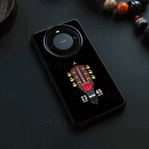 乔丹篮球吉他磁吸磨砂黑框电镀玻璃手机壳适用苹果iphone17promax华为1加15T红米NOTE14PROPLUS红米K70至尊版