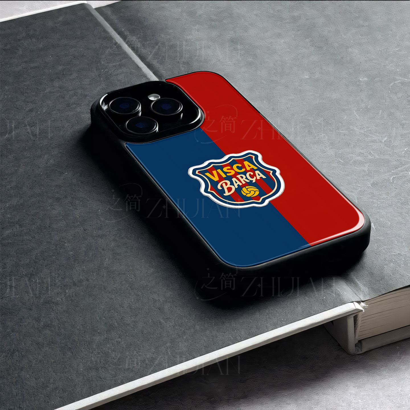 巴萨队徽磁吸磨砂黑框电镀玻璃手机壳适用苹果iphone17promax华为荣耀80SENOVA11SE红米NOTE15PROPLUSVIVOX90