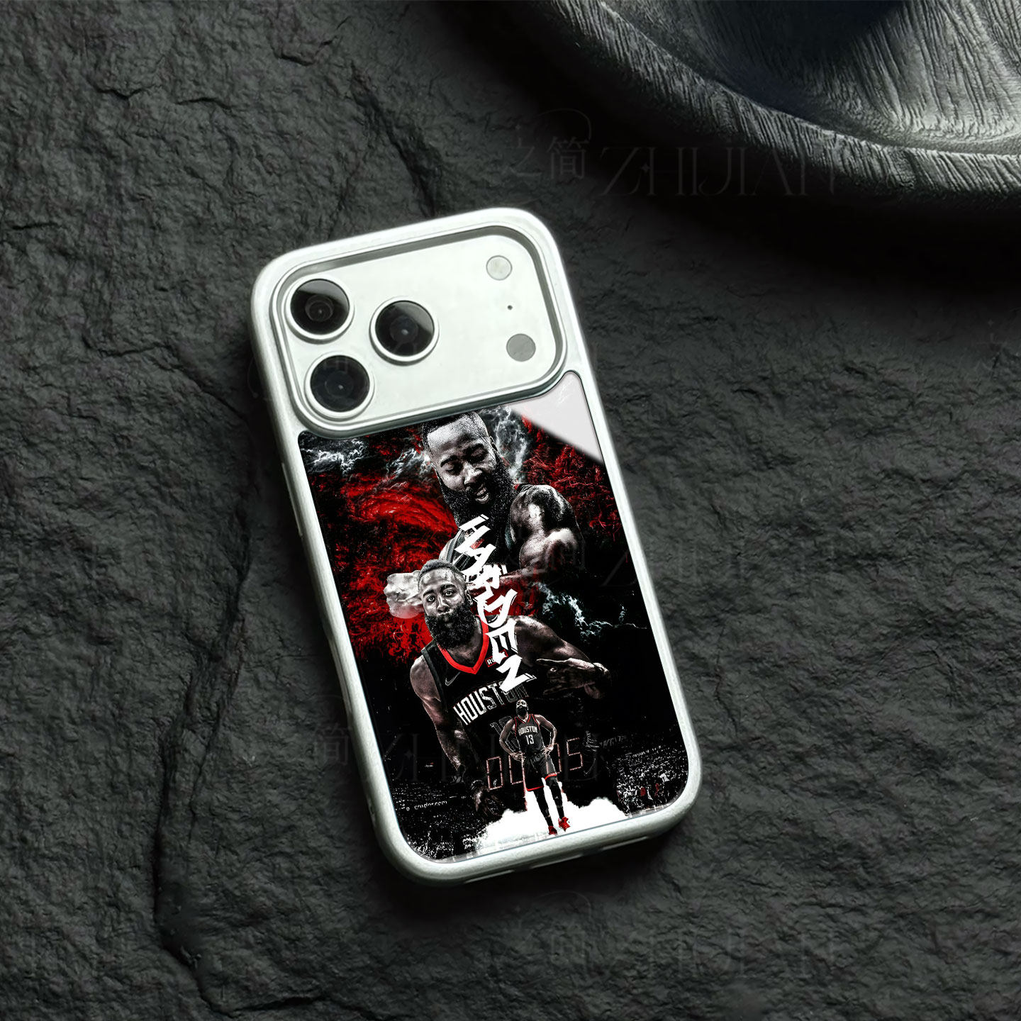 哈登篮球像磁吸磨砂黑框电镀玻璃手机壳适用苹果iphone17promax华为小米13PRO1加ACE5竞速版IQOO11PRO畅享90P