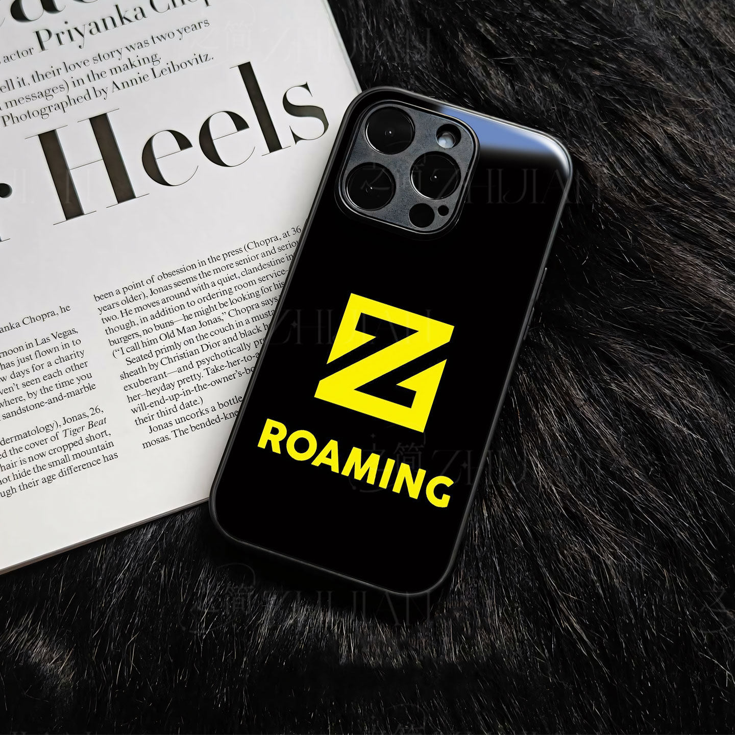 Z漫游标识磁吸磨砂黑框电镀玻璃手机壳适用苹果iphone17promax华为NOVA8SEOPPORENO15PROOPPORENO13PRO荣耀X6