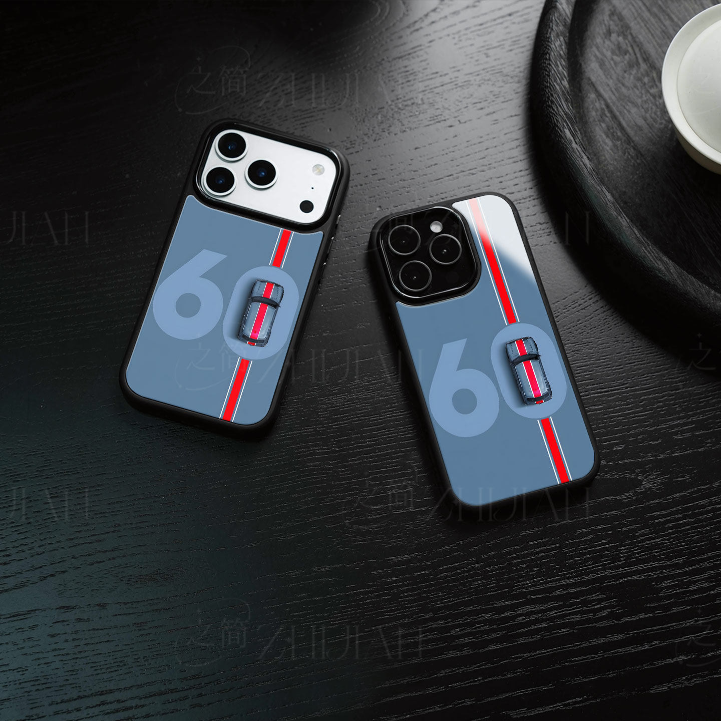 60红纹汽车磁吸磨砂黑框电镀玻璃手机壳适用苹果iphone17promax华为NOVA9SEVIVOS19PRONOVA12PROOPPOFINDX8SP