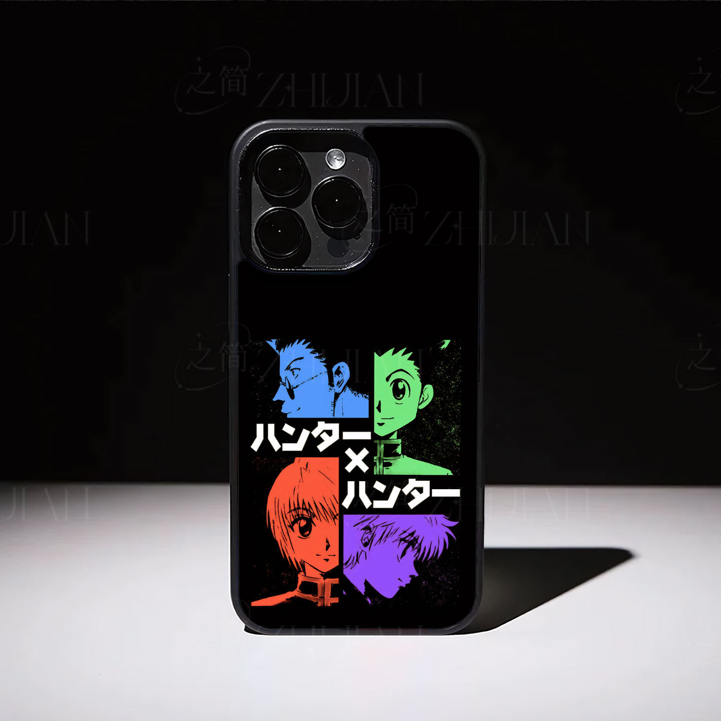 全职猎人磁吸磨砂黑框电镀玻璃手机壳适用苹果iphone17promax华为1加13T红米K60至尊版IQOONEO10PROPLUSOPPOR