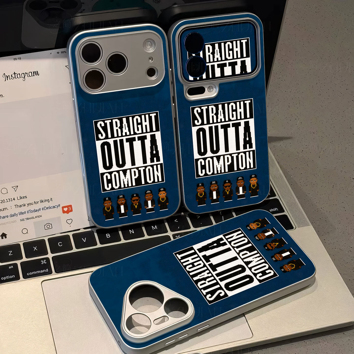 冲出康普顿磁吸磨砂黑框电镀玻璃手机壳适用苹果iphone17promax华为P40PROPLUS小米14ULTRA荣耀MAGIC6PRONOVA